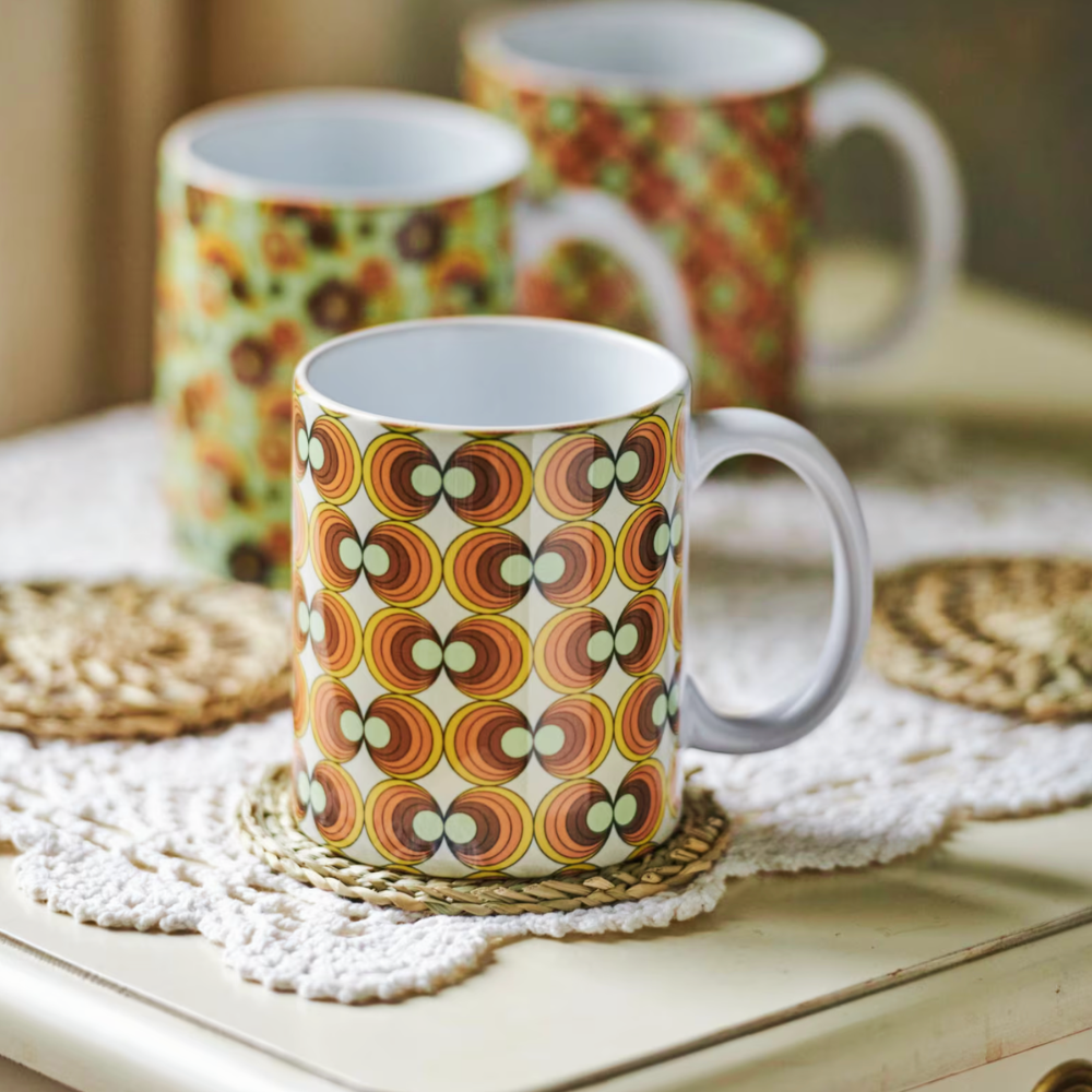 Retro 70s Pattern Mug