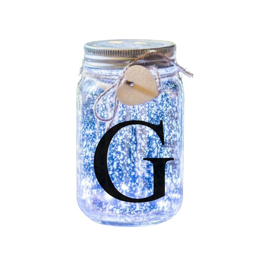 Personalised Light Up LED Monogram Jar