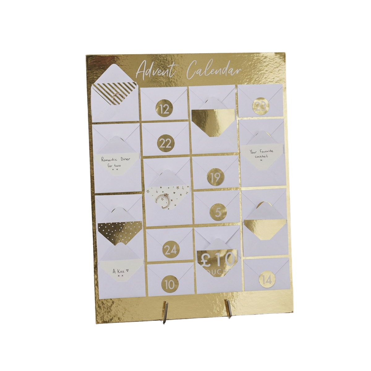 Mini Gold Foil Envelope Advent Calendar
