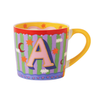 Bright Bold Groovy Letter Mug