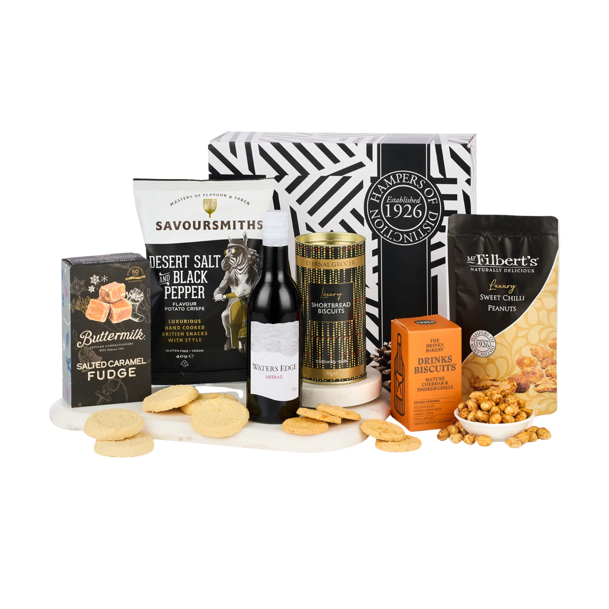Red Wine Gift Box Mini Shiraz Salted Caramel Fudge & Gourmet Treats