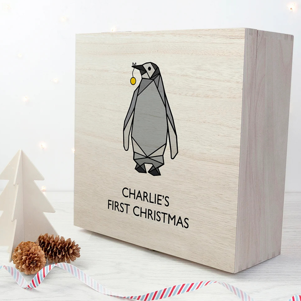 Personalised Baby Penguin Christmas Eve Box