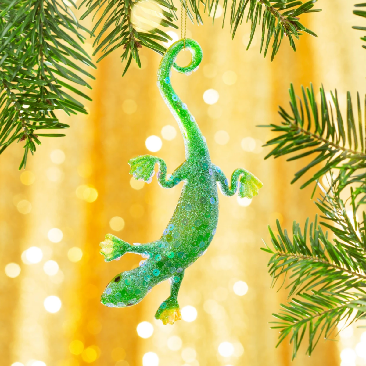 Personalised Lizard Shaped Christmas Bauble