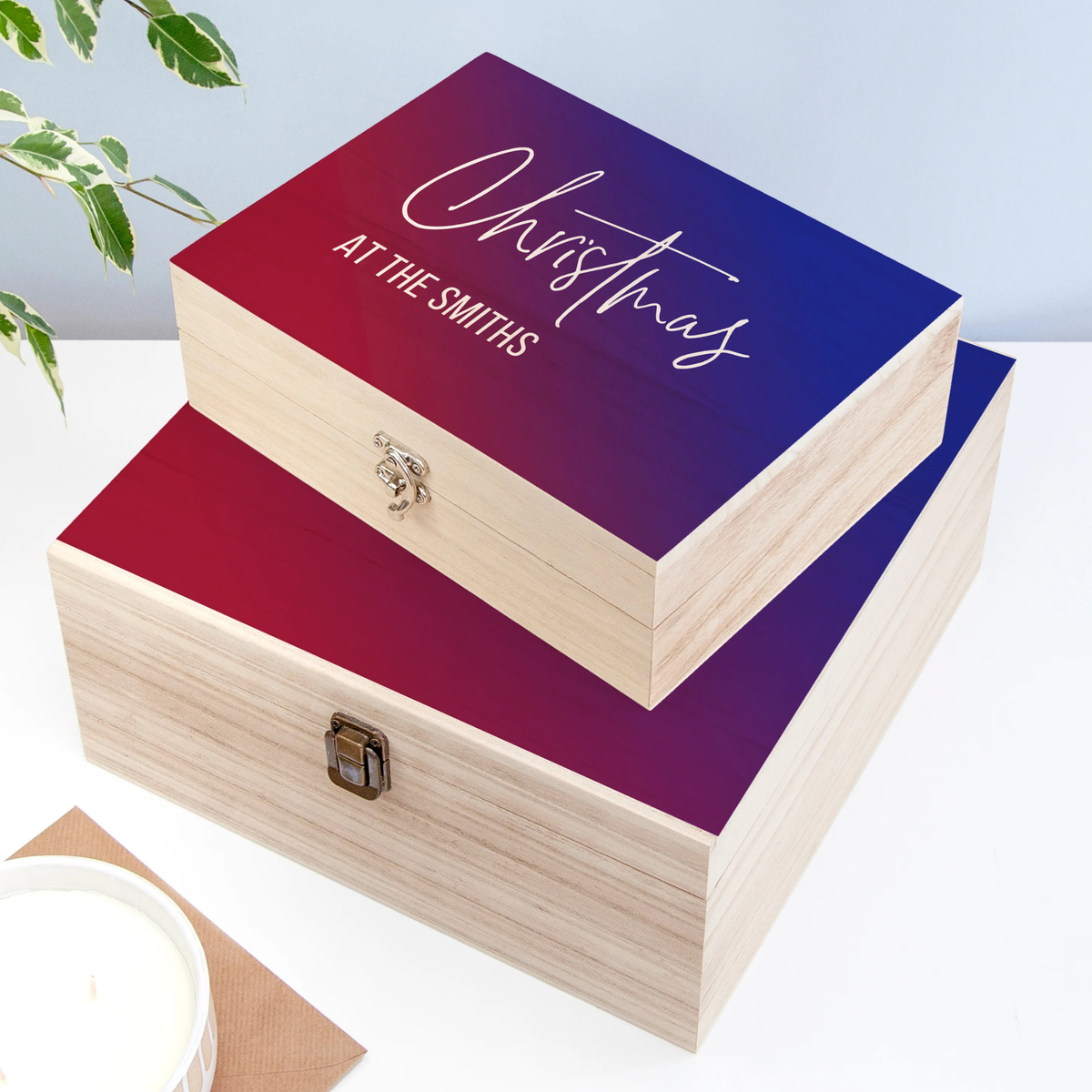 Personalised Gradient Family Christmas Eve Box
