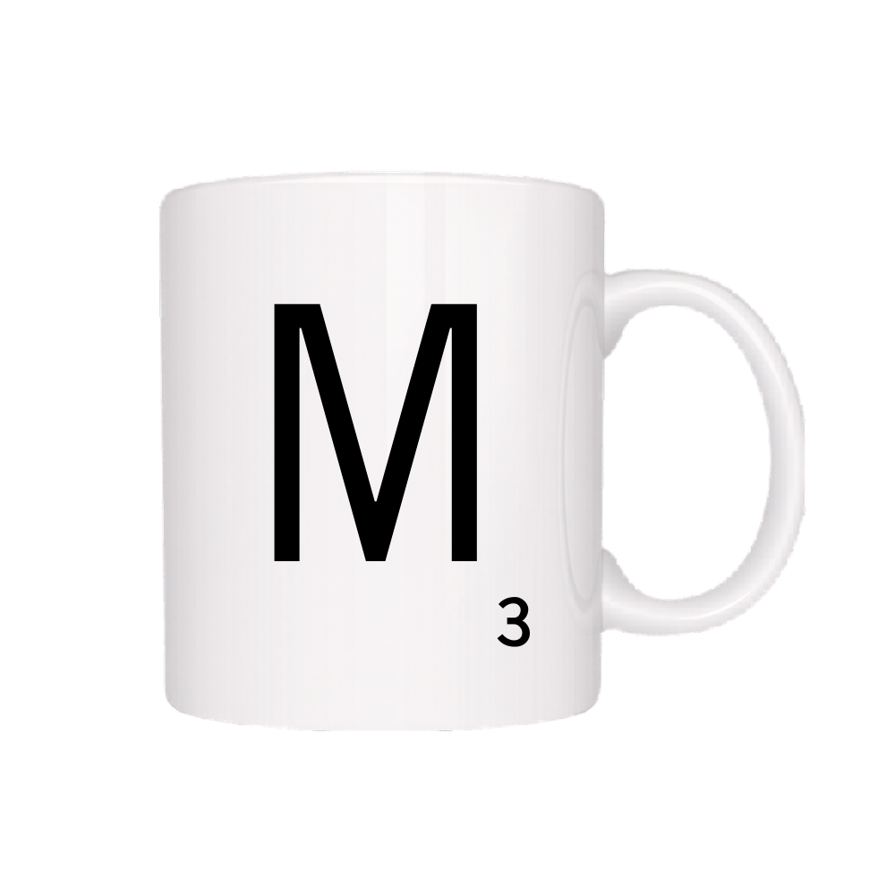 Personalised Scrabble Letter Initial Mug