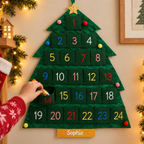 Personalised Fabric Christmas Tree Advent Calendar