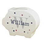Personalised Name And Big Initial Piggy Bank