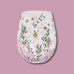 Hand Painted Daisies Stemless Glass