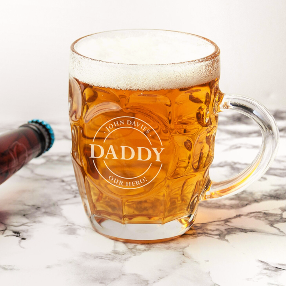 Personalised Dimpled Beer Tankard for Him
