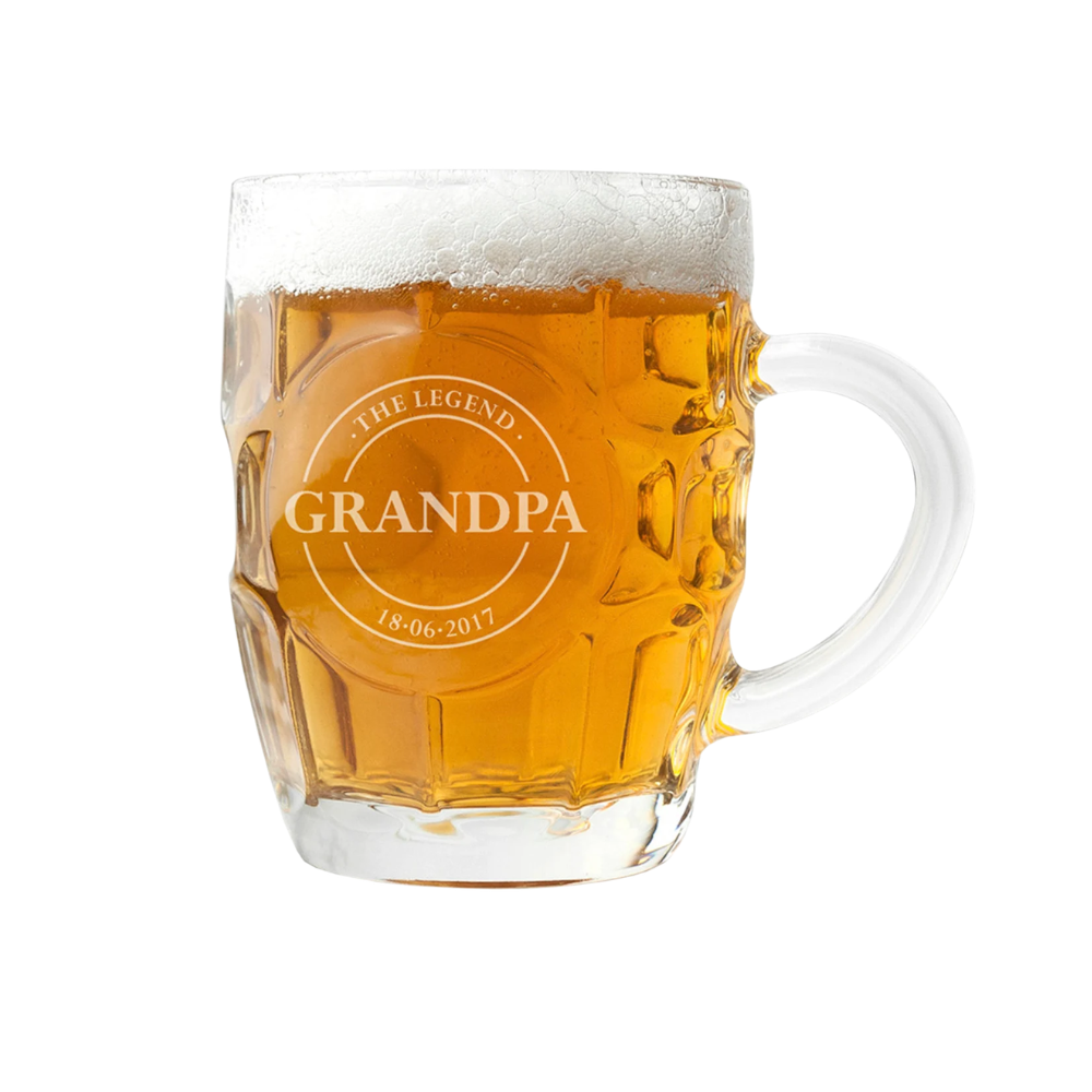 Personalised Dimpled Beer Tankard for Him