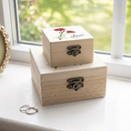 Personalised Birth Flower Wooden Jewellery Box
