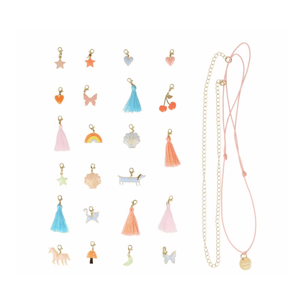 Personalised Enamel Charm Necklace Advent Calendar