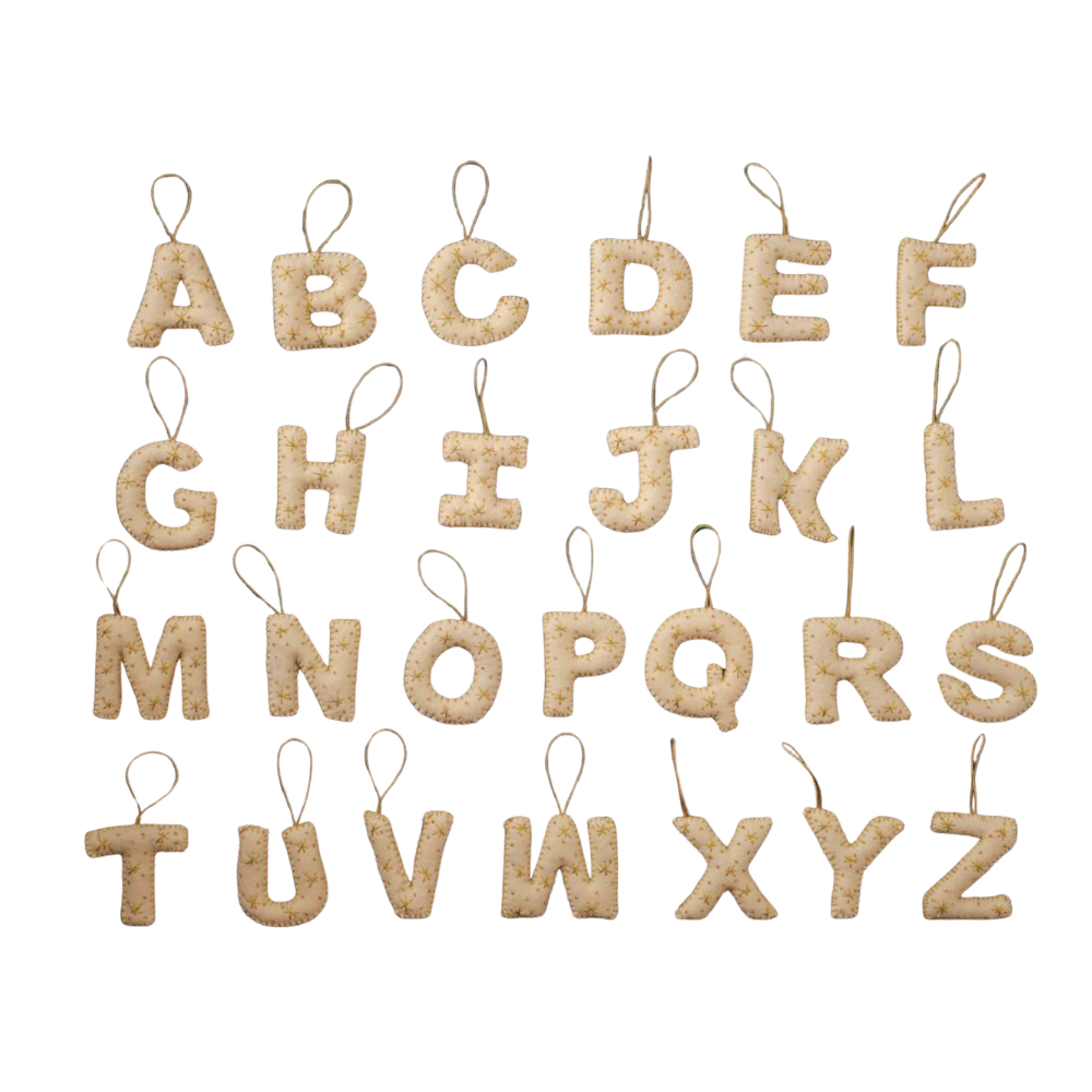 Alphabet Embroidered Felt Decoration