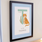 Personalised Animal Alphabet Print With Frame
