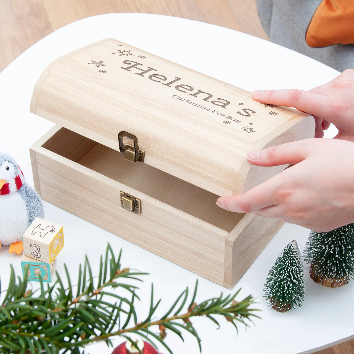 Personalised Starry Night Christmas Eve Chest