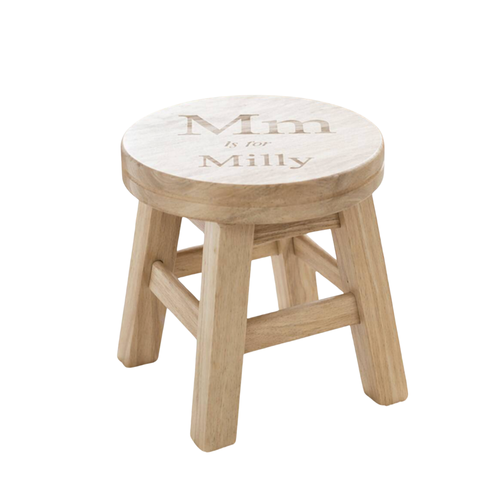 Personalised Big Letter Engraved Children's Stool