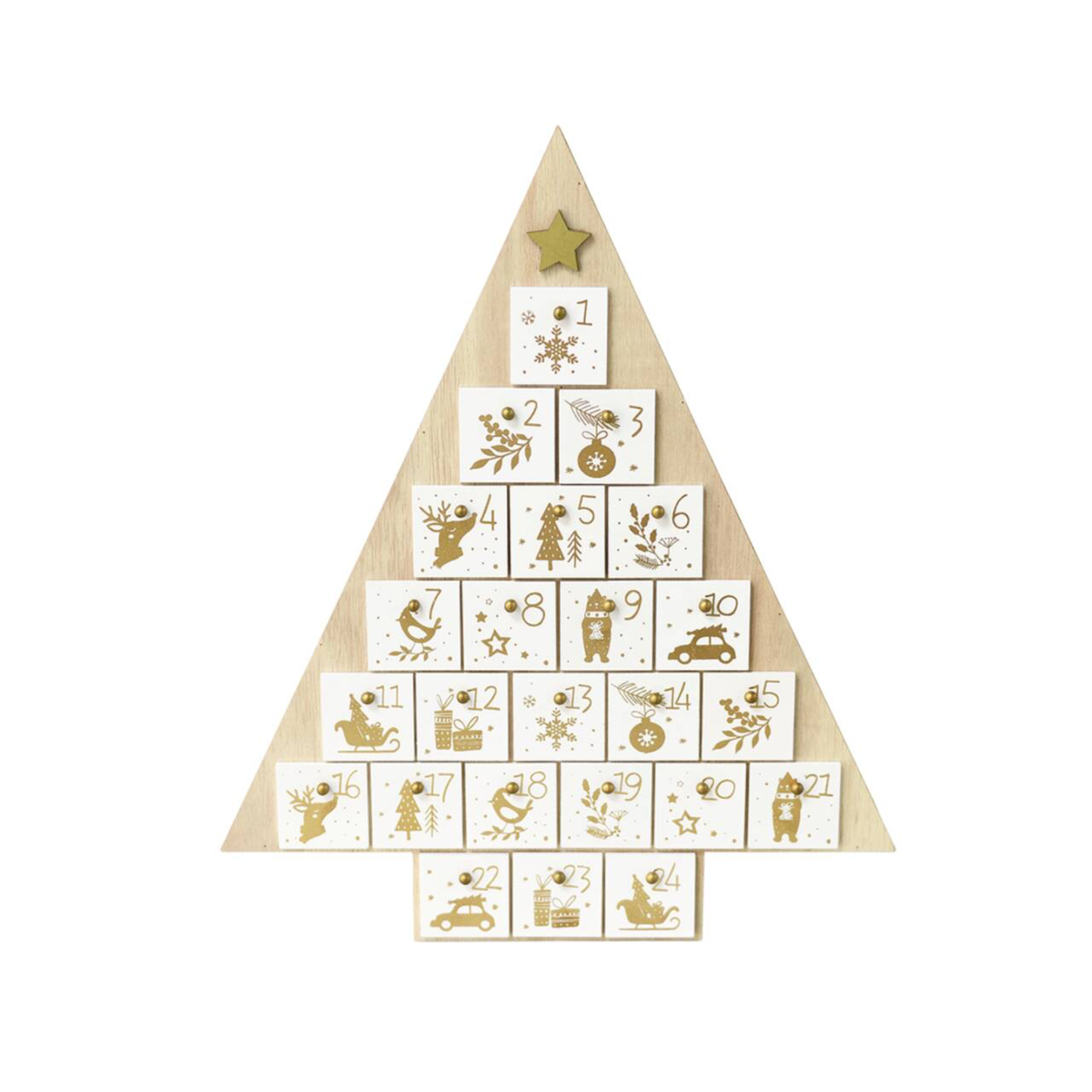 Personalised Wooden Christmas Tree Advent Calendar
