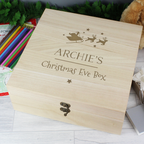 Personalised Large Wooden Christmas Eve Box