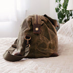 Monogrammed Luxury Waxed Canvas Holdall