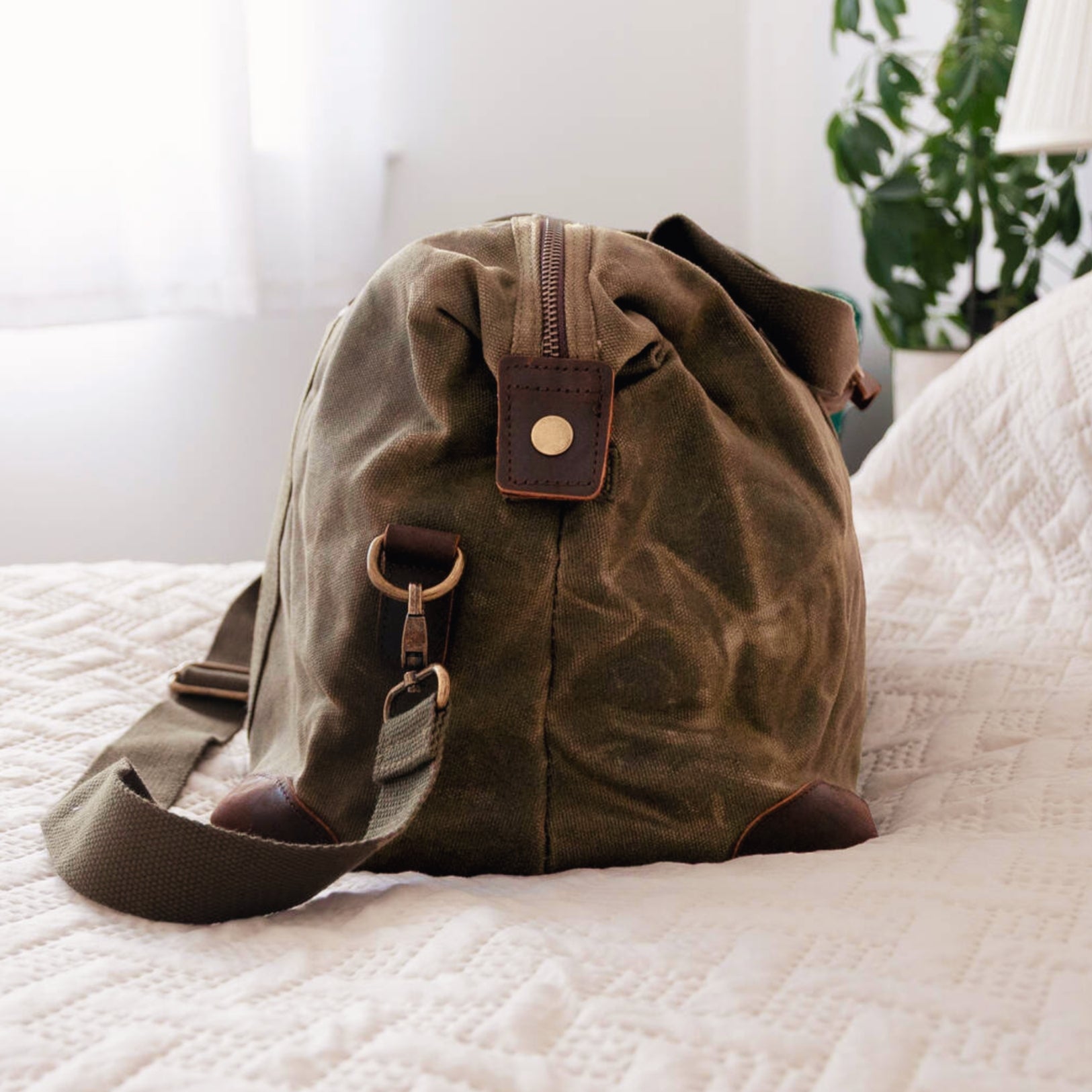 Monogrammed Luxury Waxed Canvas Holdall