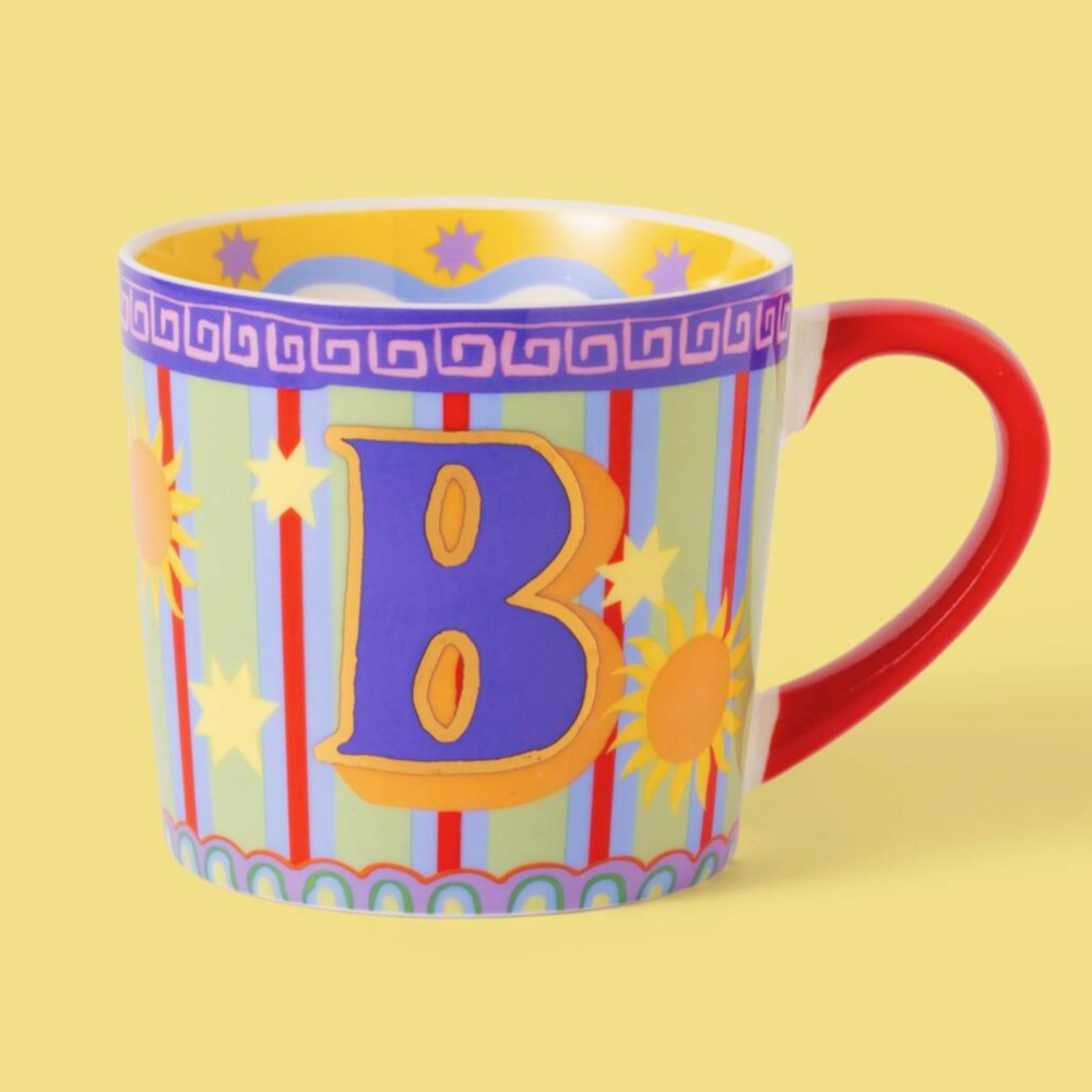 Bright Bold Groovy Letter Mug