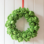 Brussels Sprout Felt Christmas Wreath