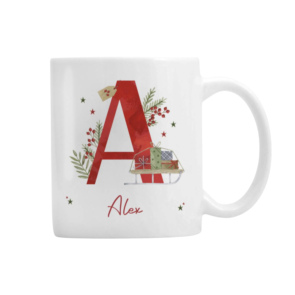 Personalised Christmas Letter Mug