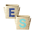 Alphabet Raffia Storage Basket