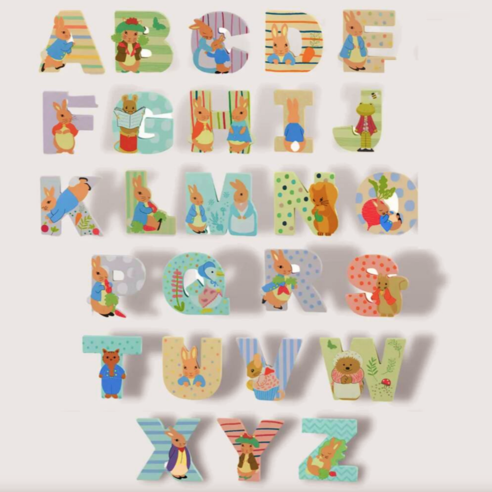 Peter Rabbit Hand Painted Wooden Letters
