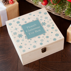 Personalised Ice Blue Snowflake Christmas Eve Box