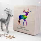 Personalised Geometric Reindeer Christmas Eve Box