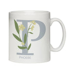 Personalised Floral Initial Mug
