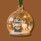 Personalised Gin and Tonic Glass Dome Christmas Bauble