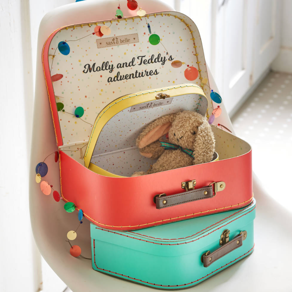 Set of 3 Personalised Retro Suitcases