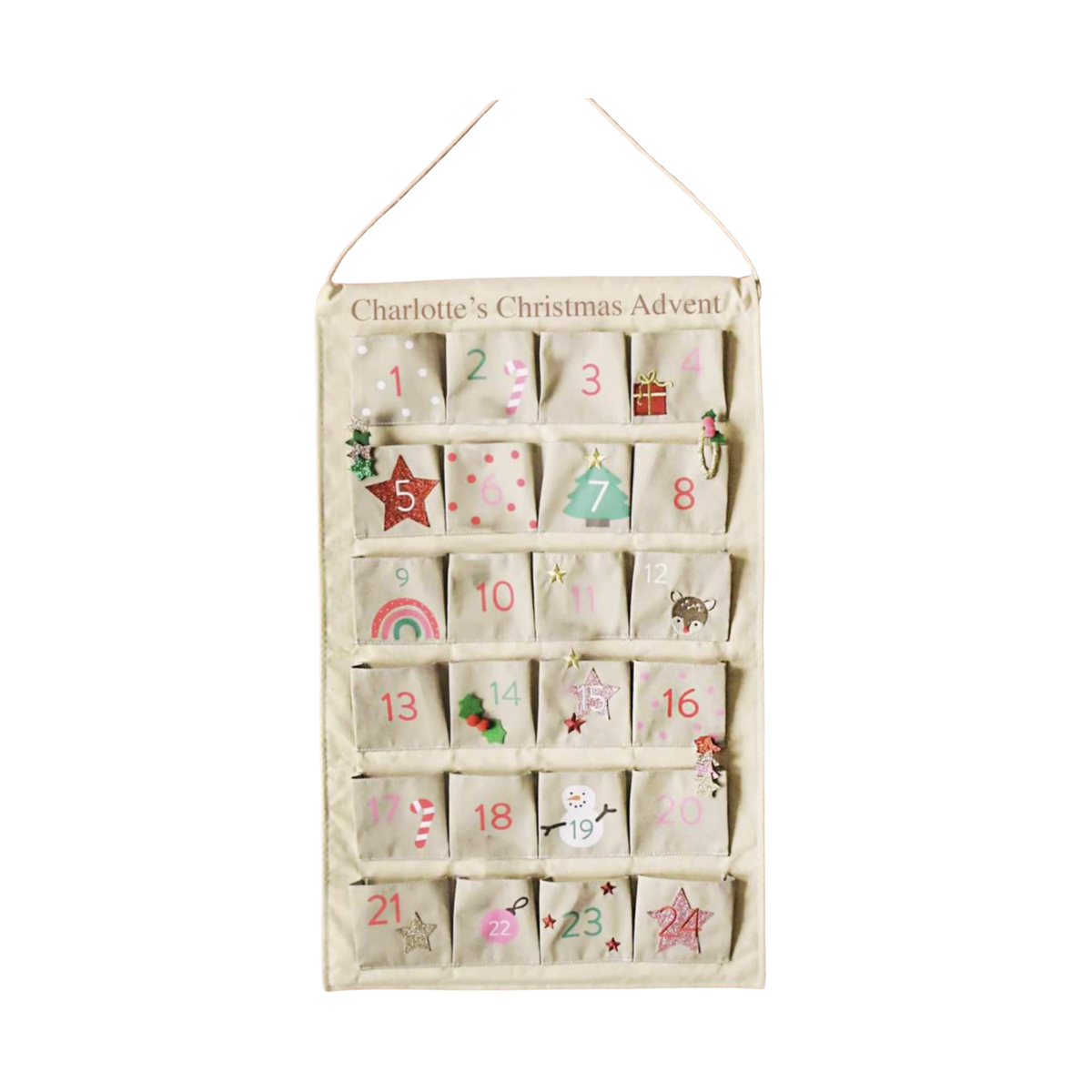 Personalised Christmas Fabric Advent Calendar