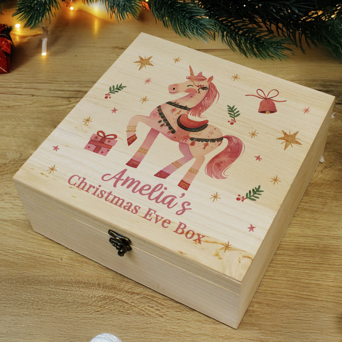 Personalised Unicorn Christmas Eve Box