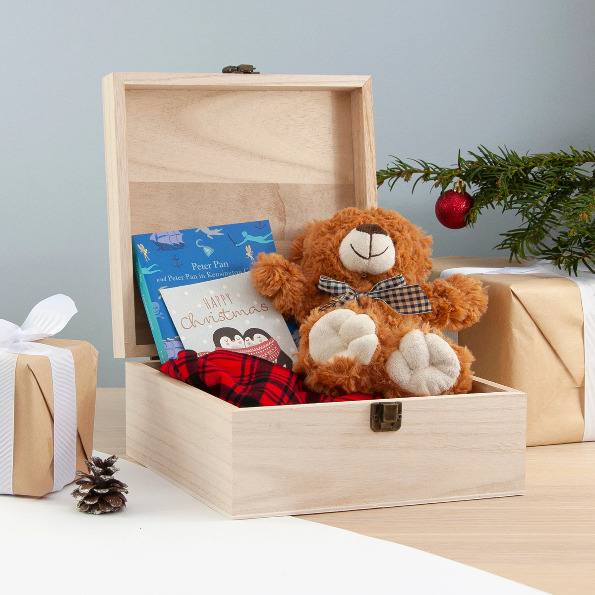 Personalised Colourful Geometric Stars Christmas Eve Box
