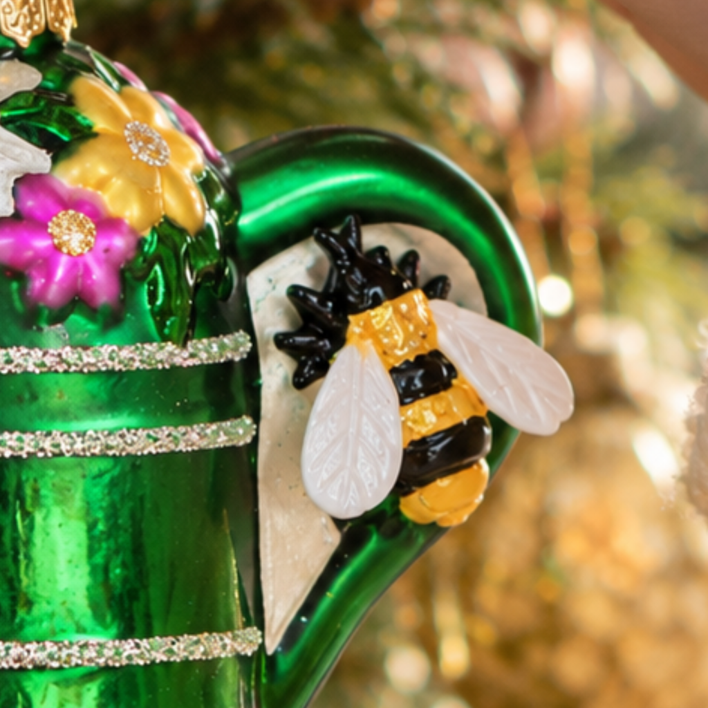 Green Watering Can Christmas Bauble