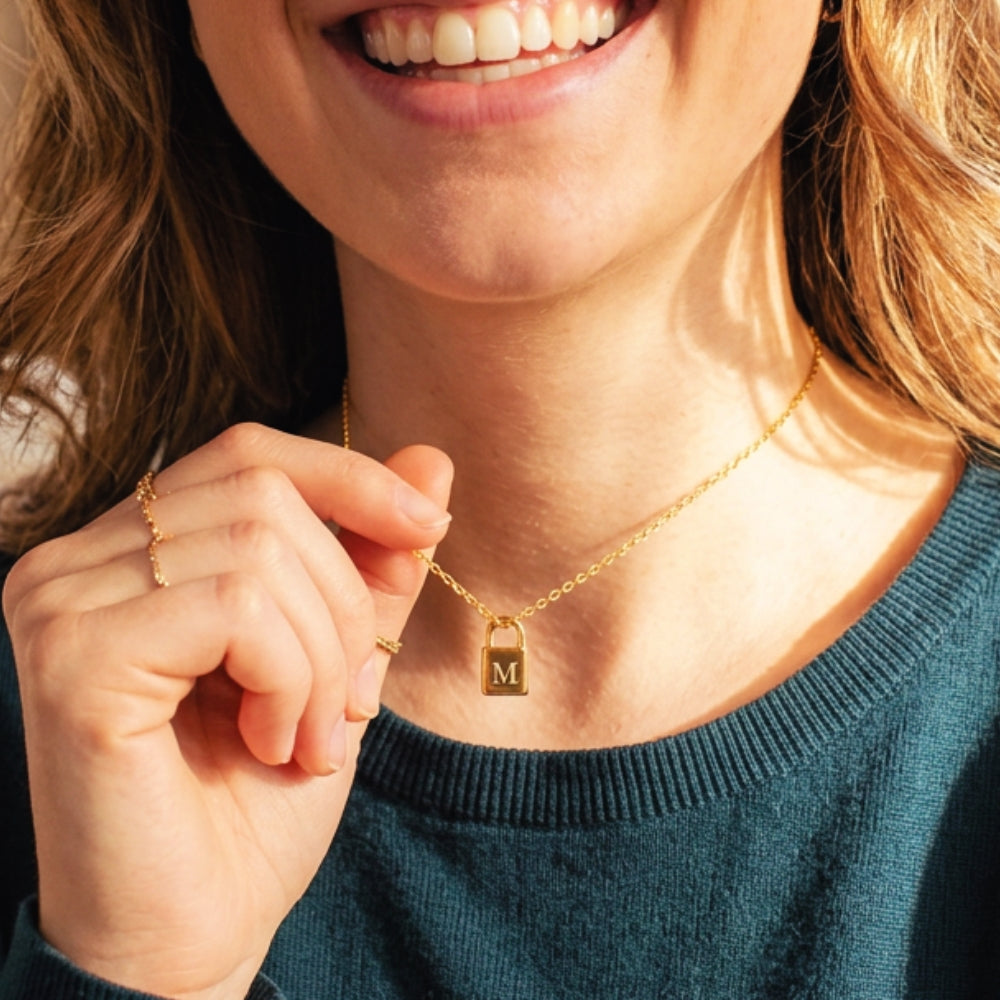 Personalised Mini Padlock Necklace