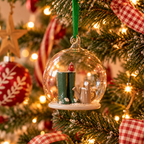 Personalised Glass Dome Gardener Christmas Decoration