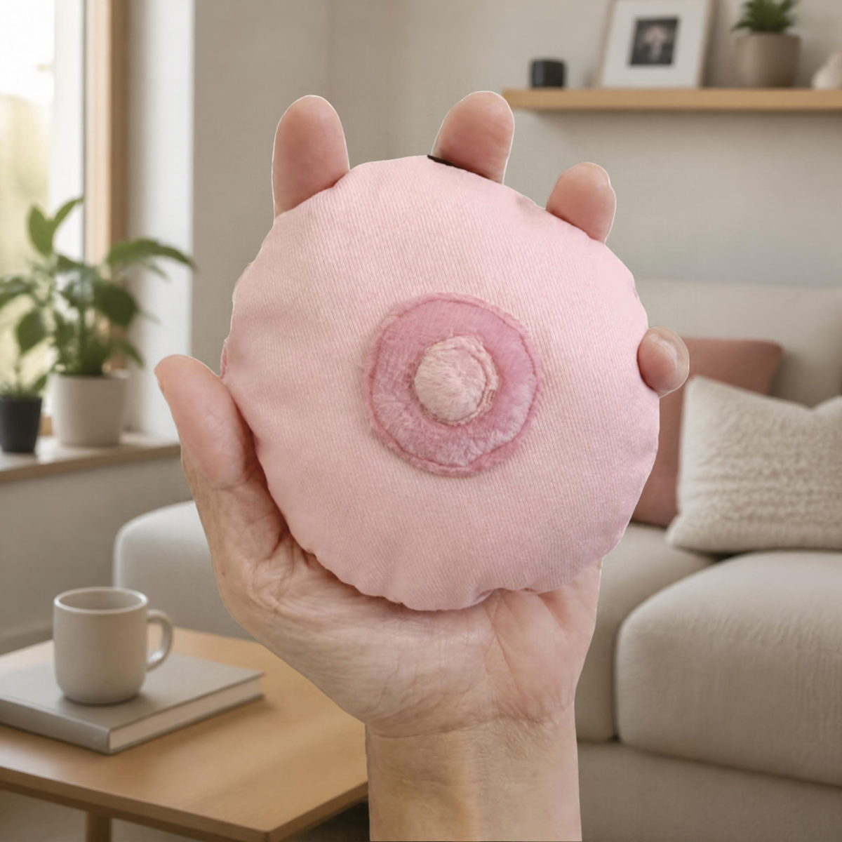 Pocket Pal Pink Boob Microwaveable Hand Warmer