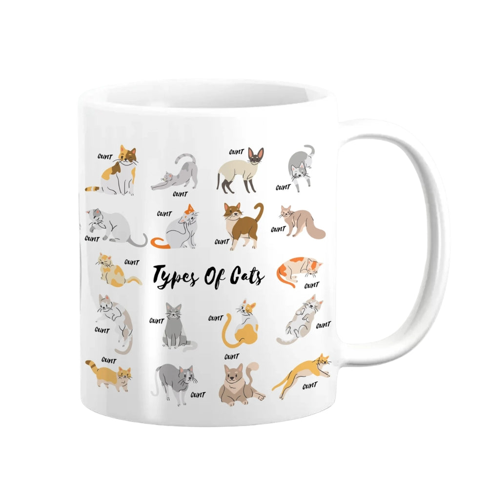 Types Of Cats Funny Mug