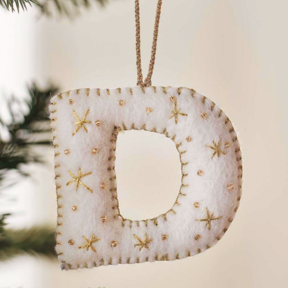 Alphabet Embroidered Felt Decoration