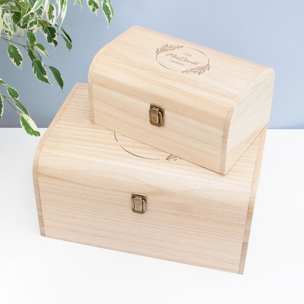 Personalised Family Christmas Keepsake Chest