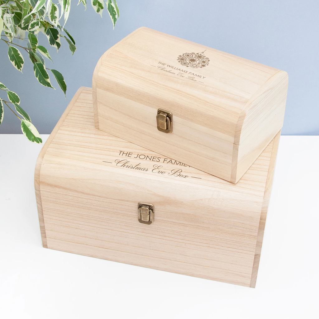 Personalised Family Christmas Eve Keepsake Chest