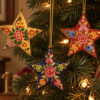 Kashmiri Floral Star Christmas Bauble