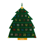 Personalised Fabric Christmas Tree Advent Calendar