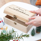 Personalised Christmas Scene Keepsake Chest