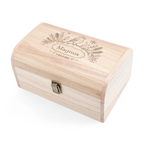 Personalised Robin Botanical Christmas Keepsake Chest