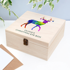 Personalised Geometric Reindeer Christmas Eve Box